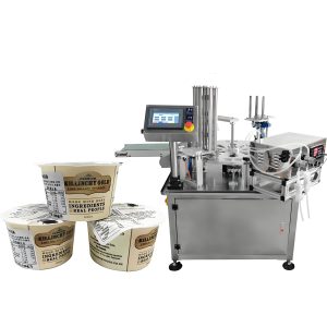 Fully Automatic Cup Filling & Sealing Machine for Ice Cream, Rotary Yogurt Cups